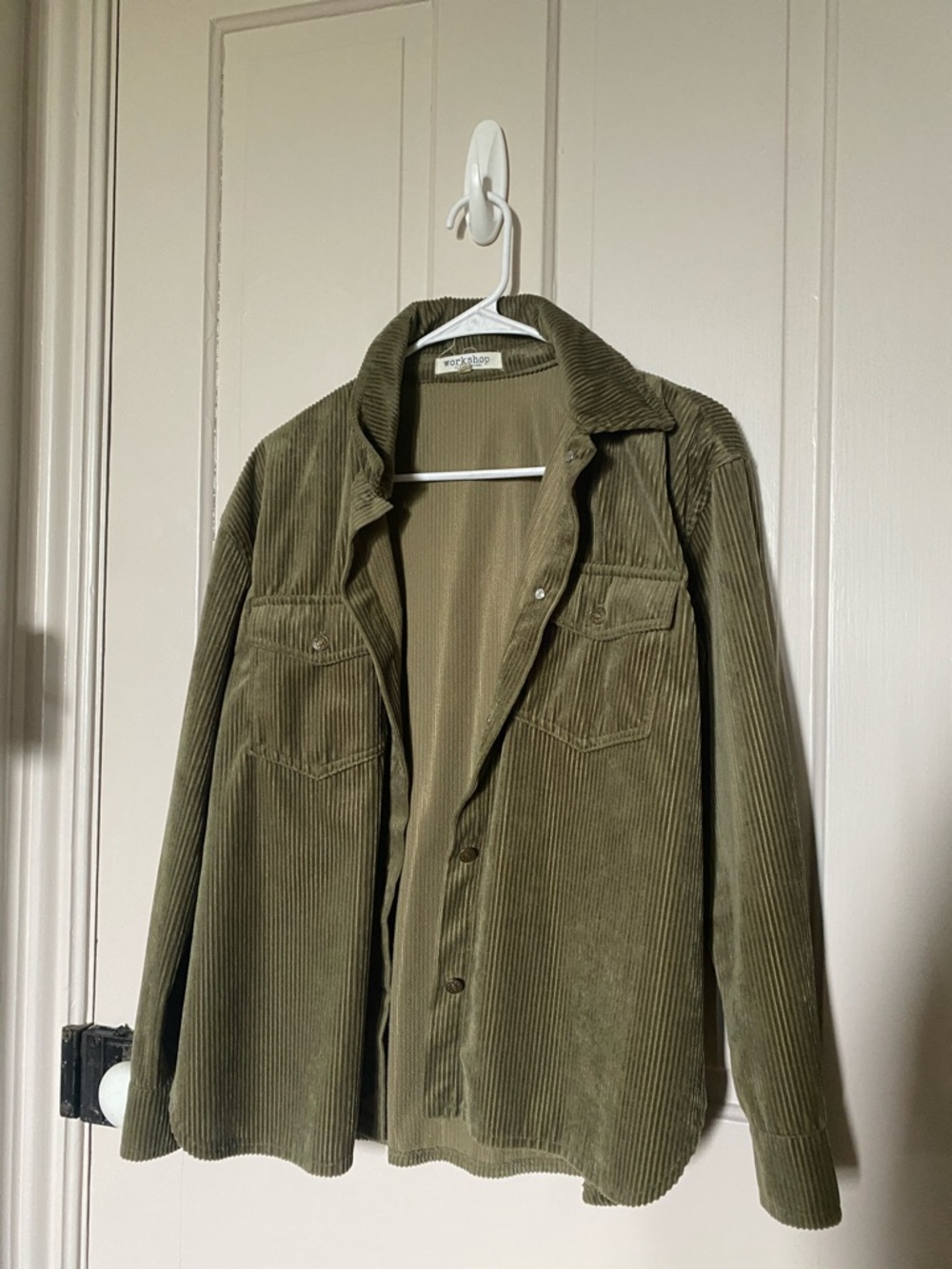 Workshop Republic Clothing Olive Corduroy Shirt Jacket